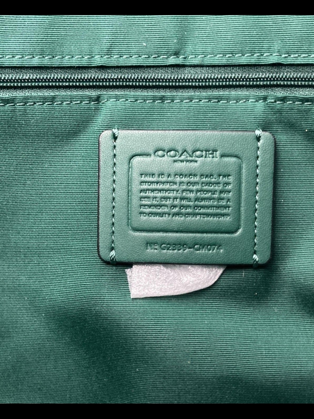 Coach Meadow Dark Green Shoulder Bag - Picture 4 of 6